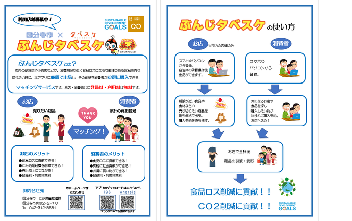 ぶんじタベスケのチラシ