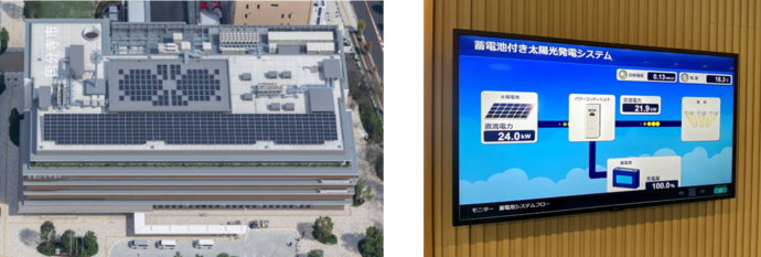 太陽光発電設備とデジタルサイネージ
